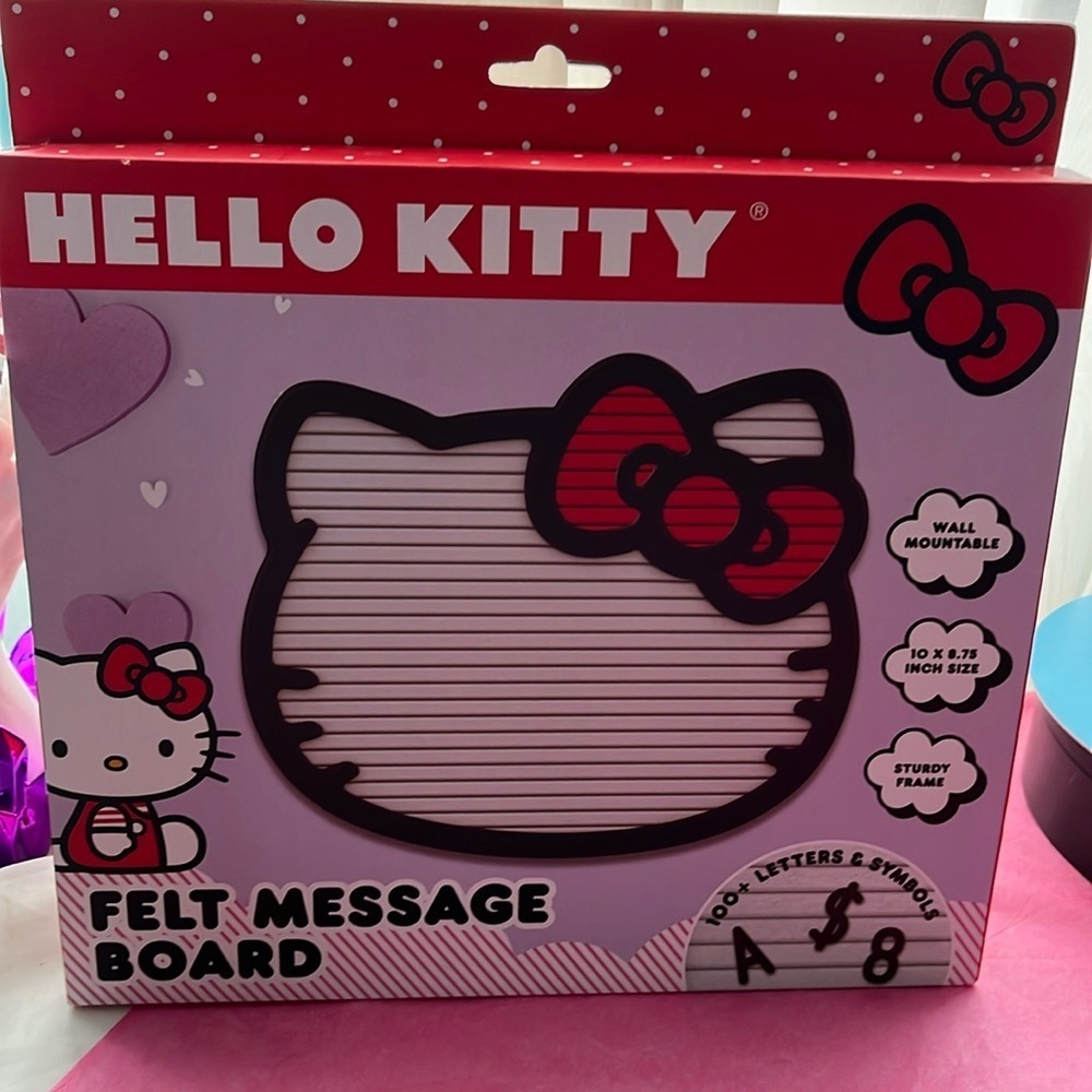 Hello Kitty Felt Message Board NIP